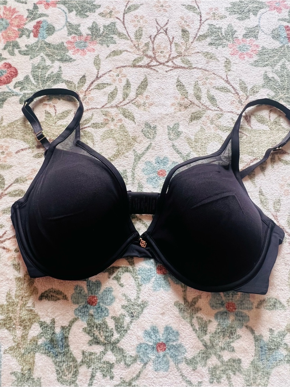 ThirdLove 24/7 Classic Uplift Plunge Bra 34C 1/2 Black